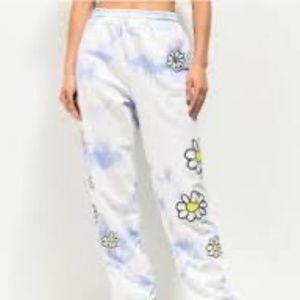 Samii Ryan Daisy Purple Tie Dye Sweatpants Medium